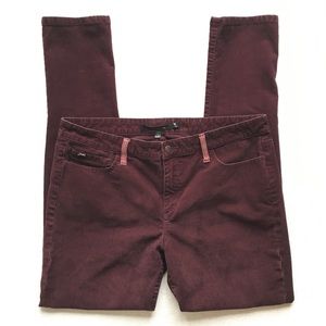 Joe’s Skinny Corduroy Jeans with Suede Pockets